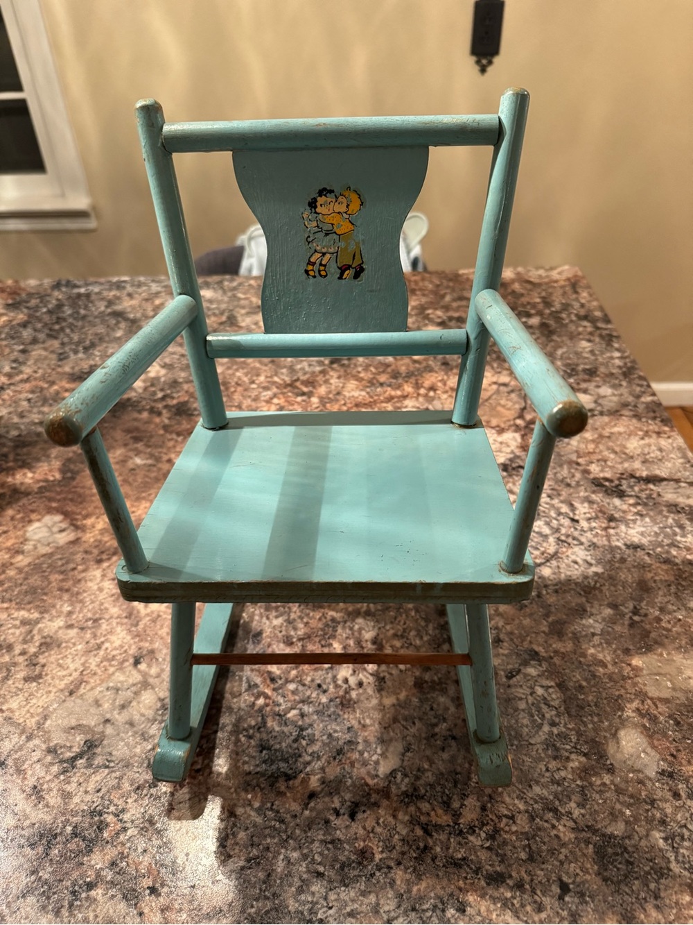Vintage Style Kids Wooden Armchair - Teal